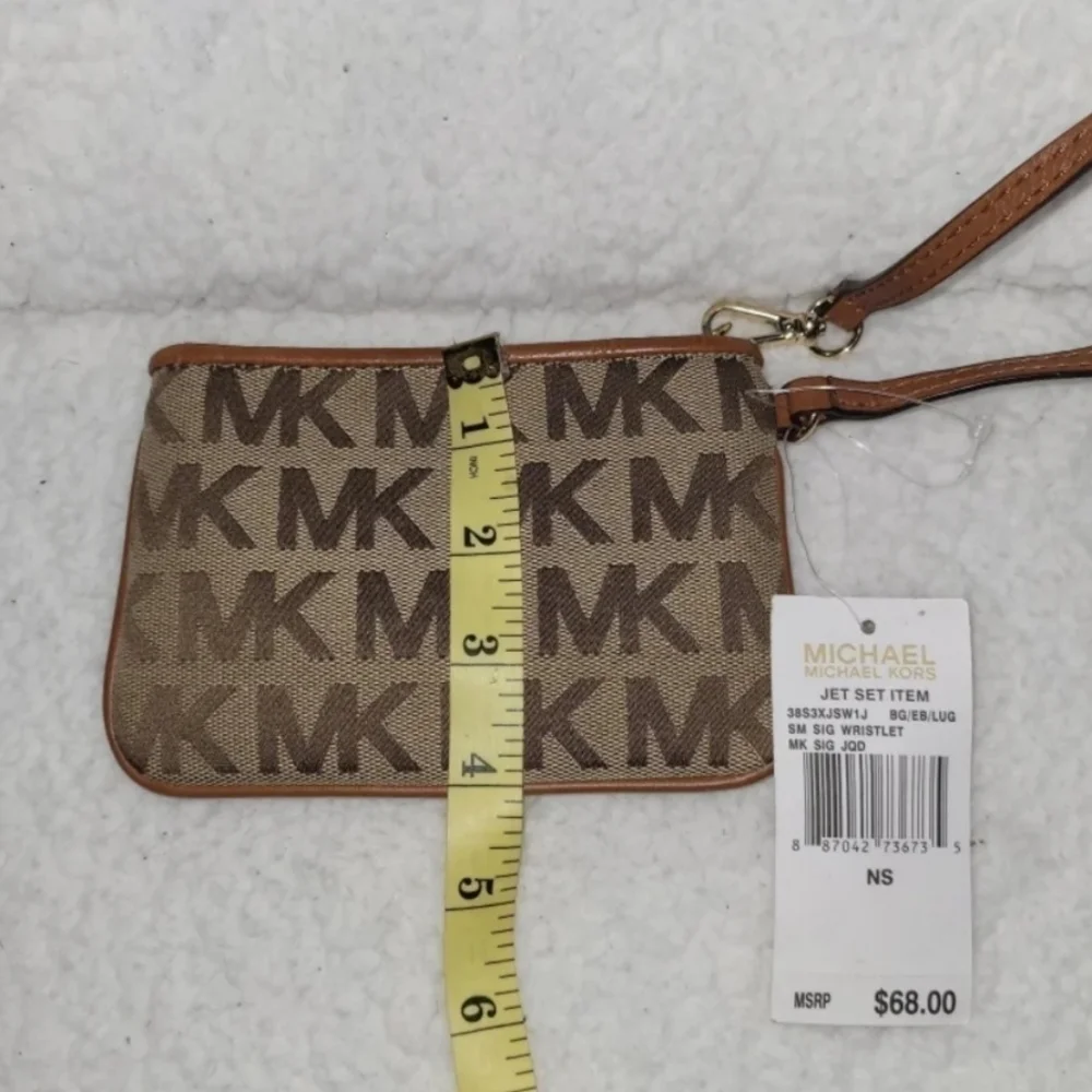 Michael Kors Jet Set Jacquard Signature Wristlet NEW